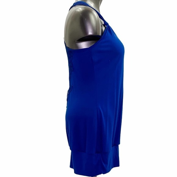 MAX Love Blue Racerback Lace Sleeveless Tunic Top - Picture 5 of 12